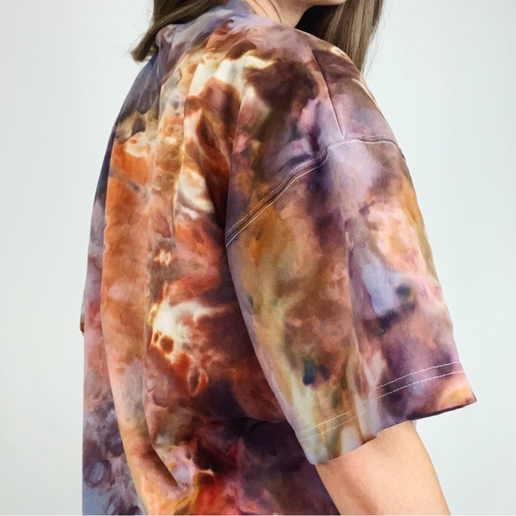 Hand-Dyed Oversized Marbled T-Shirt | Size L - Picture 3 of 11